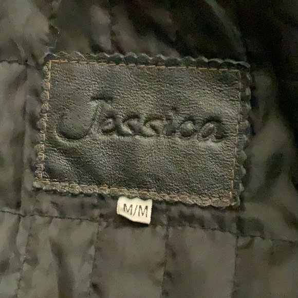 Jessica Leather Moto Bomber Jacket Size M - Picture 5 of 5